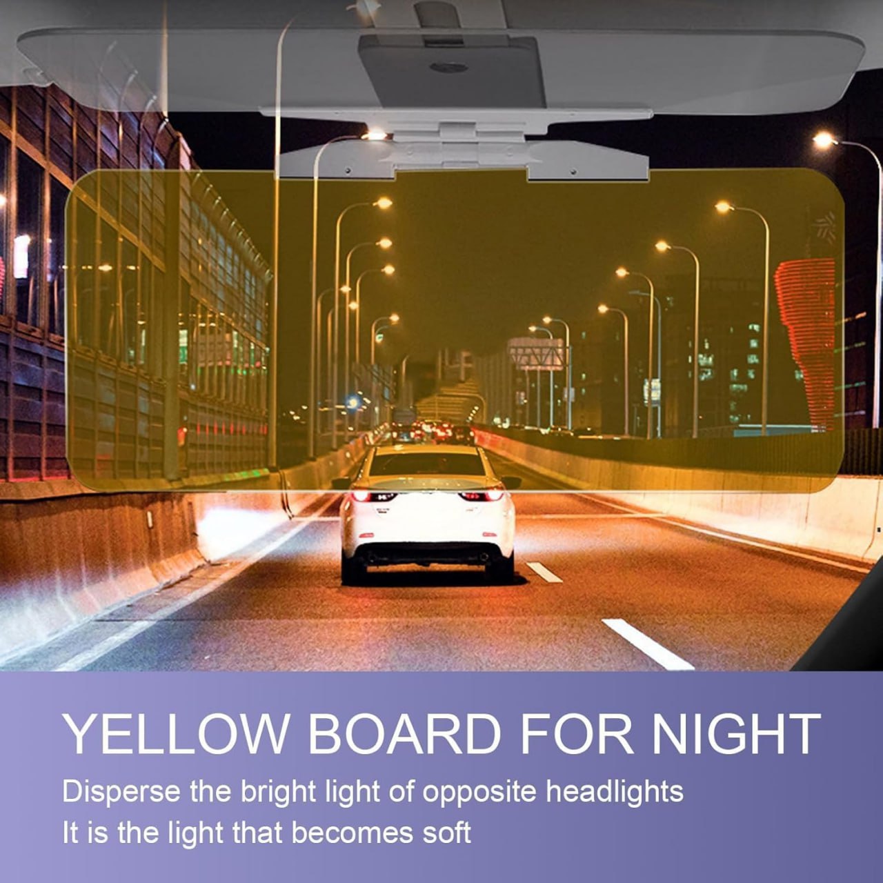 Car Sun Visor Two-Sided Anti-Glare Visor 2 in 1 Automobile Sun Anti-UV Anti-Dazzle High Definition Sunshade Mirror Goggle Shield Car Windshield Sun Visor, Sun Glare Snow Blindness UV Rays