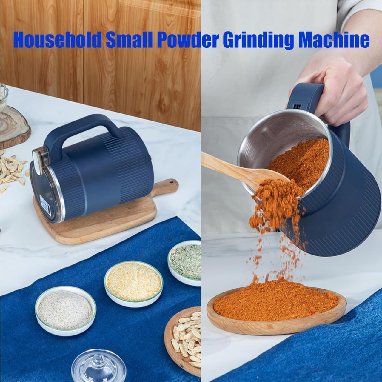 Portable Electric Coffee Grinder Spice & Coffee Bean Grinder | 300W Stainless Steel 4 Blade Mixer Grinder for Masala & Herb | for Dry Item,Push Button Control Durable 304 Stainless Steel