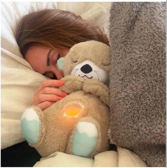 Portable Plush Baby Toy with Music, Sounds, Lights and Breathing Motion, Breathing Toy Teddy Bear with Lights | Gift for Kids | Size 30cm