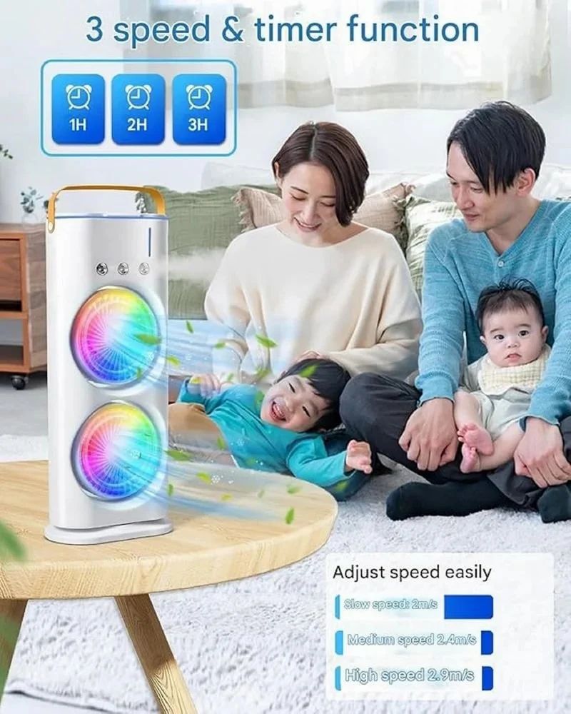 Mini Air Cooler Double Fan Mist Cooler