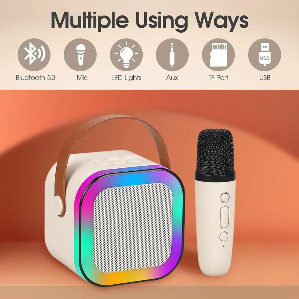 Mini Karaoke Machine for Kids Adults | Portable Bluetooth Karaoke Speaker with Mic for Kids Teens Adults, Ideal Gifts for Girls Boys Birthday Holiday Home Party