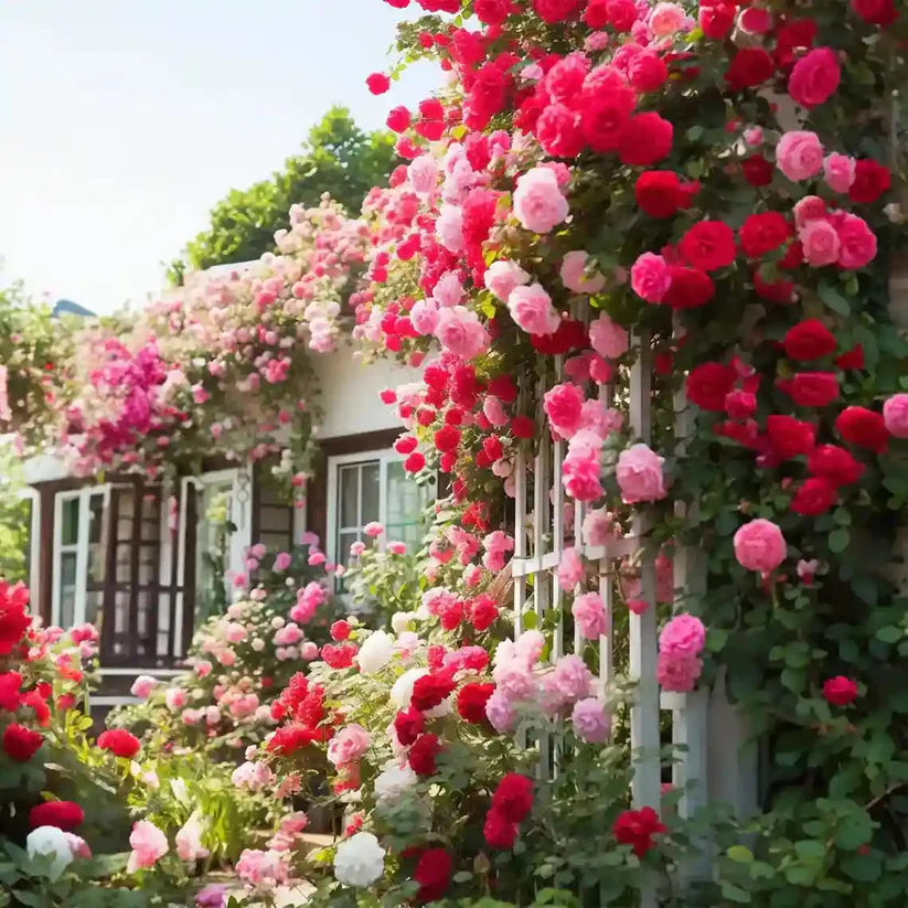 Hybrid Climbing Rose Flower Seeds + Free Growth Booster!
