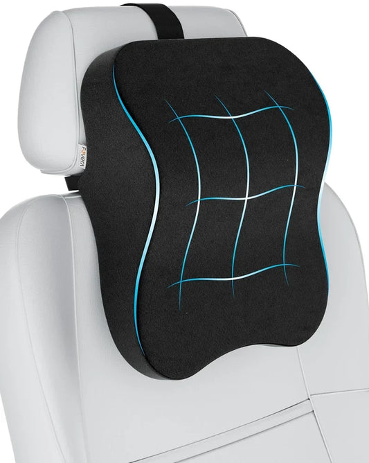 Foam Premium Car Neck Rest Pillow: Comfortable Pillows - Enhance Your Driving Experience With Our Pillow For Seats Perfect Support Long Journeys, Medium, Black