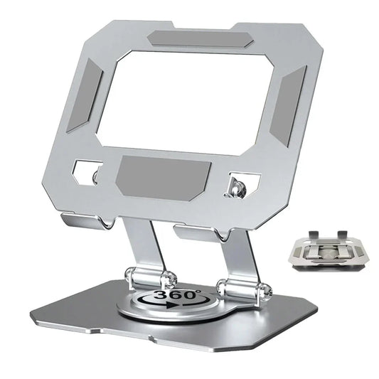 Adjustable Laptop Stand with 360° Rotating Base Tabletop Stand Foldable Portable Stand Holder Compatible for Notebook Ipad, laptop